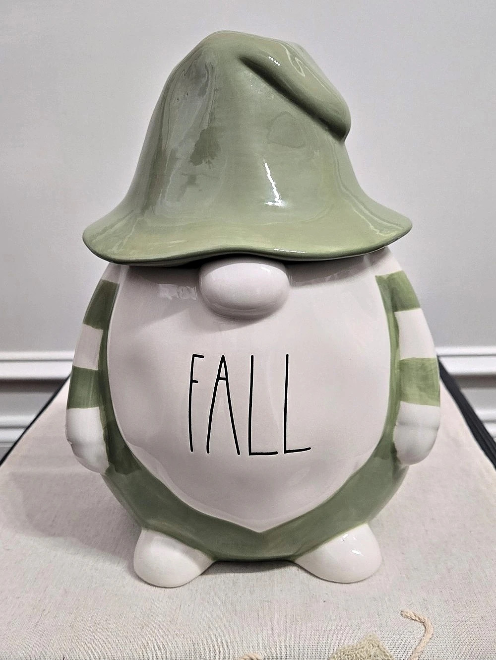 Rae Dunn Fall Gnome Cookie Jar Ceramic Decor